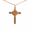 Multi-Confession Cross Pendant 'Eternal Life'. Certified 585 (14kt) Rose Gold