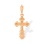 Fancy Bail Orthodox Cross. Certified 585 (14kt) Rose Gold