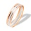 Seamless Wedding Ring. 585 (14kt) White and Rose Gold