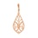 Dimensional Pendant with 24 CZs. Certified 585 (14kt) Rose Gold, Rhodium Detailing. View 4