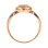 Diamond Persimmon-inspired Ring with Open Shank. Hypoallergenic Cadmium-free 585 (14K) Rose Gold. View 4