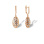 Diamond Cut Rose Gold Drop Earrings. 585 (14kt) Rose Gold