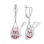 Ruby and Diamond Cascade Earrings. Certified 585 (14kt) White Gold