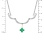 Emerald Diamond White Gold Necklace. View 3