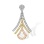 Tri-color Gold Hinged Pendant with Diamonds. Tested 585 (14K) Rose, Yellow and White Gold