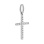 White Gold Diamond Prong Set Cross Pendant - Angle 2