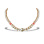 Graduated Peach Pearl Necklace. KARATOFF Series by The Golden Flamingo