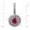 Cornflower Ruby and Diamond Earrings. View 2