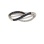 Sapphire and Diamond 14kt White Gold Crisscross Ring. View 2
