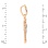 CZ Orthodox cross in 585 rose and white gold - Height 28mm