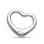 Humble Diamond Heart Slide Pendant. Certified 585 (14kt) White Gold, Rhodium Finish