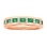 Channel-set Emerald and Diamond Ring. View 2