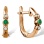 Emerald and Diamond Leverback Earrings