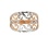 Rose Gold Ring with Cutwork Accents. View 2