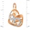 Size of Celestial CZ 585 rose gold earrings