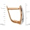 Diamond Stylized Leaves Earrings of Two-tone Gold. Tested 585 (14K) Rose and White Gold. View 2