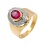 'Pigeon Blood' Ruby and Diamond 18K Gold Ring. view 2