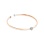 CZ Heart Rose Gold Bangle. view 2