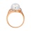 Prestige Pearl and Diamond Ring. Side Angle 2