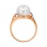 'Afrodite' Pearl and Diamond Ring - Side Angle 3