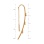 Threader Earrings with Hanging Rubies - Angle 3