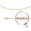 Ball-link Solid  Chain, Width 1.5mm. Certified 585 (14kt) Rose Gold, Diamond Cuts