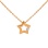 Gold Necklace with Sliding Star Set with Diamond - Angle 1