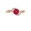 14kt Rose Gold Ruby 'Flower of Life' and Diamond Ring. View 2