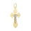 Finely detailed orthodox cross pendant in 14kt yellow and white gold. View 2