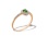 Emerald and Diamond Halo Ring. 'Royal Gem' series, 585 (14kt) Rose Gold
