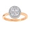Designer Diamond Cluster Engagement Ring. View 2