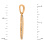 Solaris Diamond Pendant. Hypoallergenic Cadmium-free 585 (14K) Rose Gold. View 3