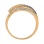 Ring with Champagne Diamonds and White Diamonds. Hypoallergenic 585 Rose Gold, White&Black Rhodium. View 5