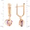 Trillion-shaped Amethyst Dangle Earrings. View 2