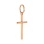 585 Rose Gold Austere Protestant Cross with a Diamond. View 2