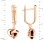 Trillion-shaped Garnet Dangle Earrings. View 2