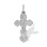 Orthodox Christening Cross with Crucifix. Hypoallergenic 925 Silver with Rhodium Plating