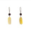 Silver Amber Leverback Earrings