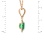 Art Deco Style Emerald and Diamond Pendant. 750 Rose Gold, KARATOFF Series. View 3