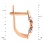 Brilliant Diamond Cluster Leverback Earrings. Certified 585 (14kt) Rose Gold, Rhodium Detailing. View 2