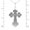 Reverse of the floral-patterned Orthodox silver cross
