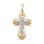 The Spirit of The God Diamond Crucifix Pendant. Certified 585 (14kt) Rose and White Gold