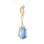 Oval-Shaped Blue Topaz Cocktail Pendant. View 2
