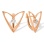 Designer Earrings with Colorless Brazilian Topaz. Hypoallergenic Cadmium-free 585 (14K) Rose Gold