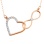 Diamond Heart & Infinity necklace in rose gold. View 2