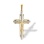 Cross Pendant for Him. 585 (14kt) Yellow and White Gold