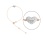 CZ Heart Adjustable Bracelet Made of Rose Gold. View 2