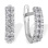 Two-row Swarovski CZ Earrings. 585 (14kt) White Gold