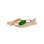Marquise-shaped Emerald and Diamond Ring. View 2