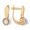 Ornate Diamond Leverback Earrings. Certified 585 (14kt) Rose Gold, Rhodium Detailing